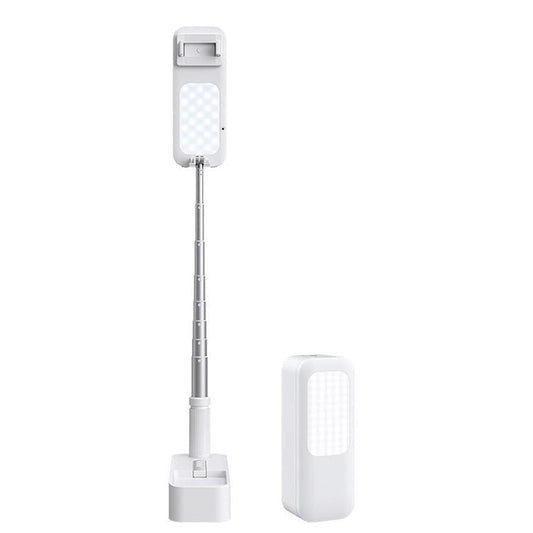 HKM-616339 Retractable Wireless Fill Light with Charging Base for Smartphones and Tablets