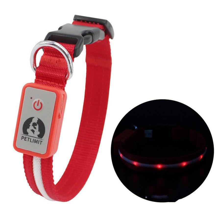 HKM-616339 Waterproof Rechargeable LED Pet Collar with Adjustable Features and Secure Buckle