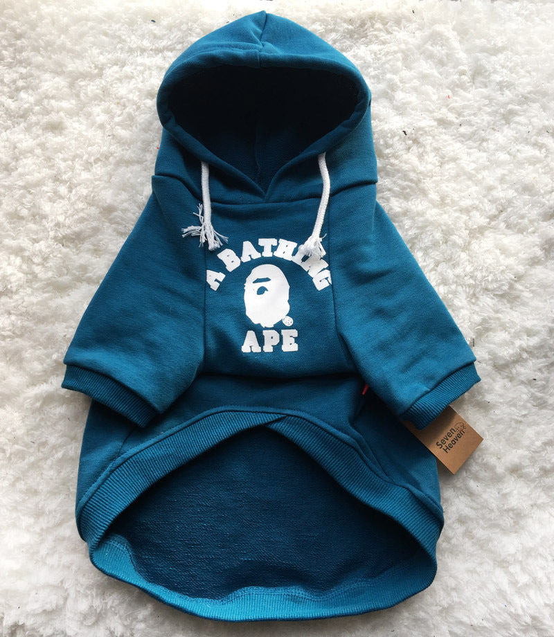 HKM-6163773 Trendy Printed Hooded Pet Clothes for Casual Wear, Cotton Material