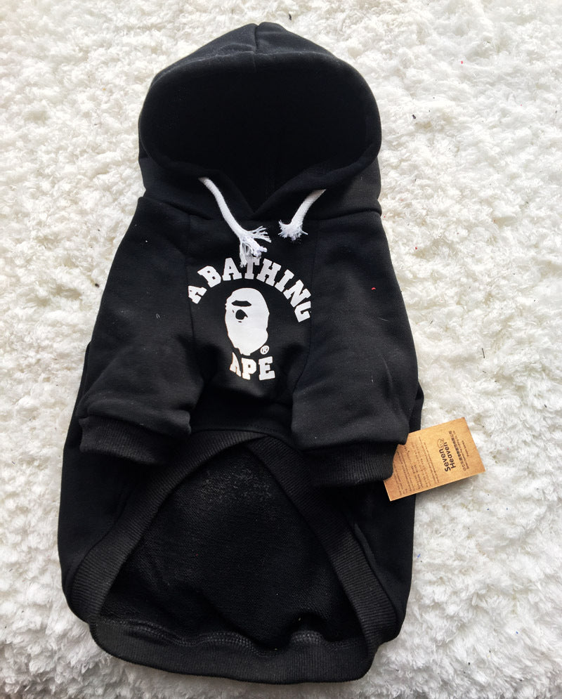 HKM-6163773 Trendy Printed Hooded Pet Clothes for Casual Wear, Cotton Material