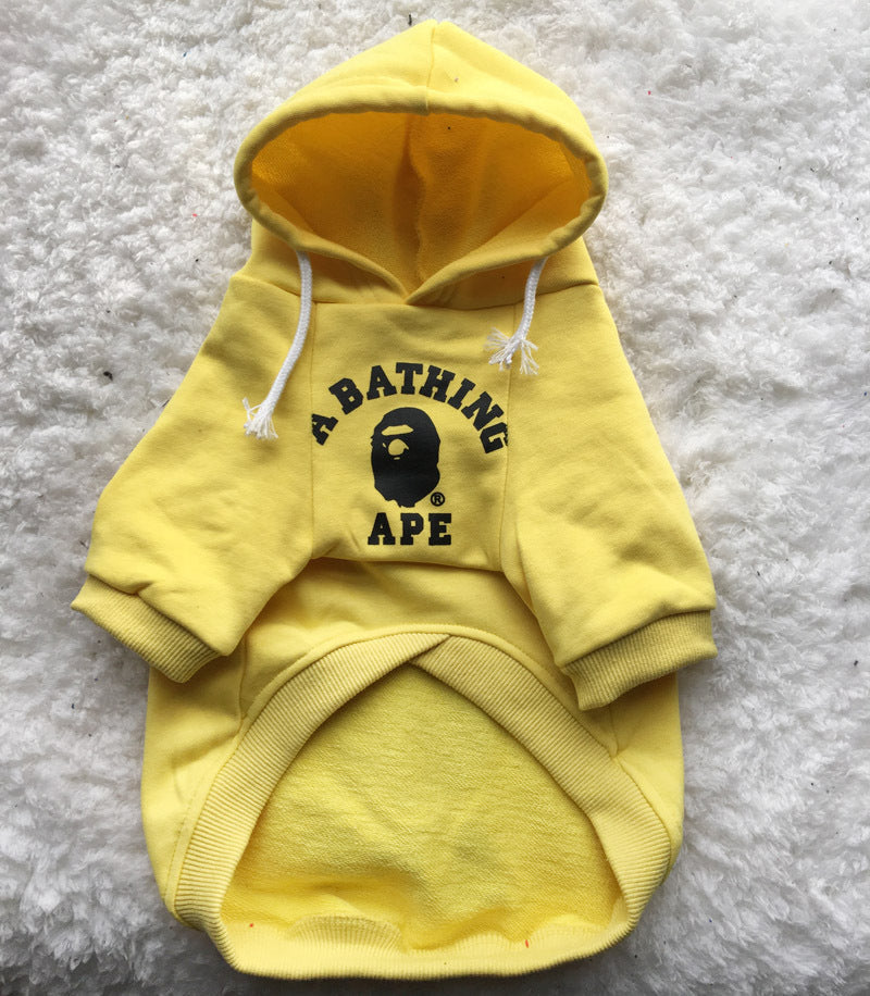 HKM-6163773 Trendy Printed Hooded Pet Clothes for Casual Wear, Cotton Material