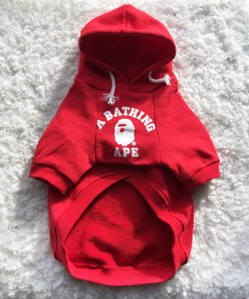 HKM-6163773 Trendy Printed Hooded Pet Clothes for Casual Wear, Cotton Material