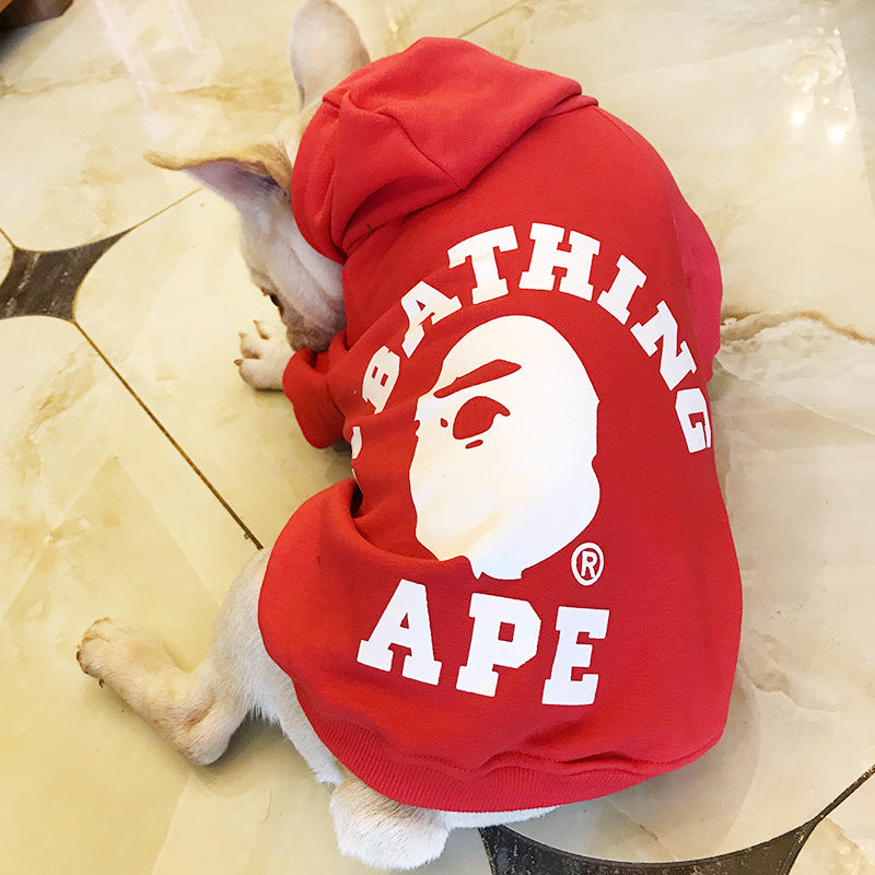 HKM-6163773 Trendy Printed Hooded Pet Clothes for Casual Wear, Cotton Material