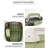 HKM-6165053 Pet Cat Air Travel Suitcase in Purple, Green, or Gray - Available in Various Sizes with Skylight Options