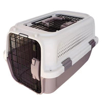 HKM-6165053 Pet Cat Air Travel Suitcase in Purple, Green, or Gray - Available in Various Sizes with Skylight Options