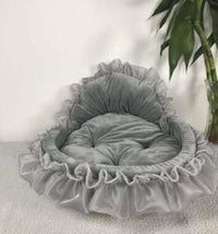 HKM-6165437 Cozy Lace Pet Nest for Cats - Small and Large Sizes Available in Pink, Purple, Green, and Gray