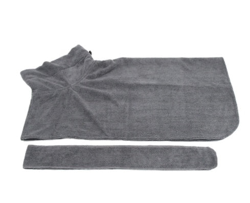 HKM-6165565 Super Absorbent Microfiber Dog Bathrobe with Adjustable Strap for Quick Drying