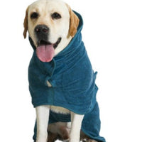 HKM-6165565 Super Absorbent Microfiber Dog Bathrobe with Adjustable Strap for Quick Drying