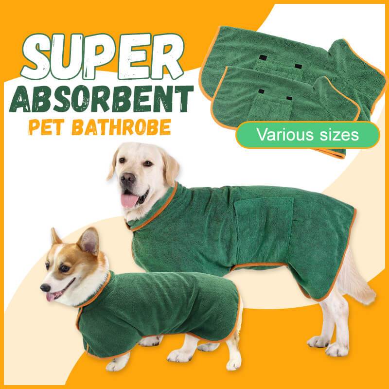 HKM-6165565 Super Absorbent Microfiber Dog Bathrobe with Adjustable Strap for Quick Drying