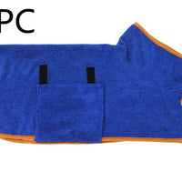 HKM-6165565 Super Absorbent Microfiber Dog Bathrobe with Adjustable Strap for Quick Drying