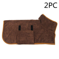 HKM-6165565 Super Absorbent Microfiber Dog Bathrobe with Adjustable Strap for Quick Drying