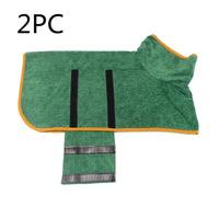 HKM-6165565 Super Absorbent Microfiber Dog Bathrobe with Adjustable Strap for Quick Drying