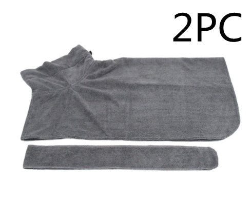HKM-6165565 Super Absorbent Microfiber Dog Bathrobe with Adjustable Strap for Quick Drying