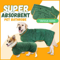 HKM-6165565 Super Absorbent Microfiber Dog Bathrobe with Adjustable Strap for Quick Drying