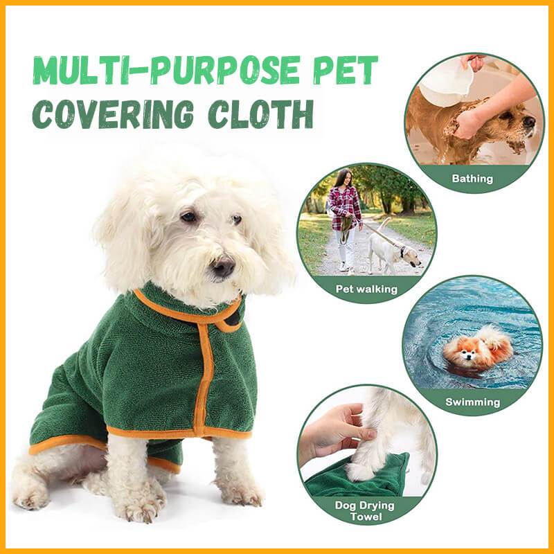 HKM-6165565 Super Absorbent Microfiber Dog Bathrobe with Adjustable Strap for Quick Drying
