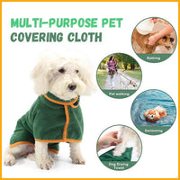 HKM-6165565 Super Absorbent Microfiber Dog Bathrobe with Adjustable Strap for Quick Drying