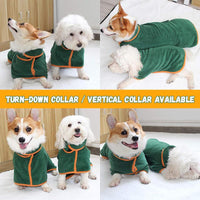 HKM-6165565 Super Absorbent Microfiber Dog Bathrobe with Adjustable Strap for Quick Drying