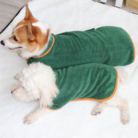 HKM-6165565 Super Absorbent Microfiber Dog Bathrobe with Adjustable Strap for Quick Drying