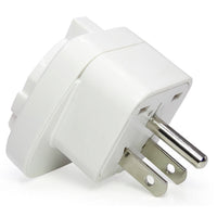 HKM-616659 Ground Wire Conversion Plug for U.S. to Europe & Germany, 10A 250V/125V, Black/White