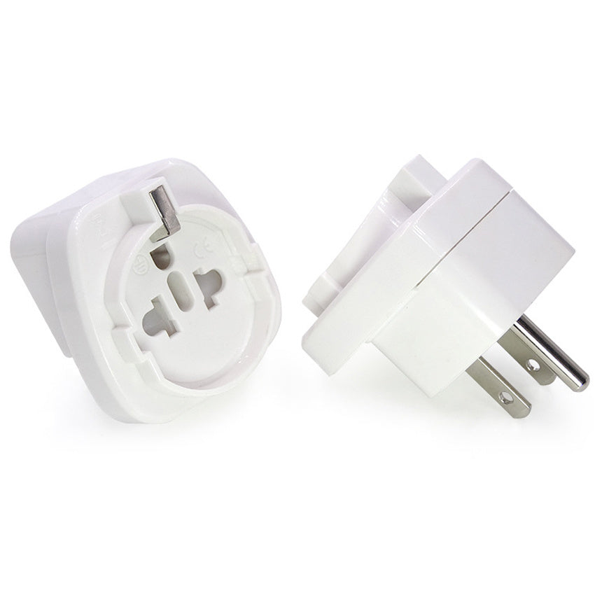 HKM-616659 Ground Wire Conversion Plug for U.S. to Europe & Germany, 10A 250V/125V, Black/White