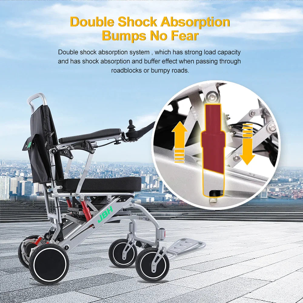 HKM-616659 Portable Aluminum Electric Wheelchair D29 with 20 km Driving Range and 6 km/h Speed