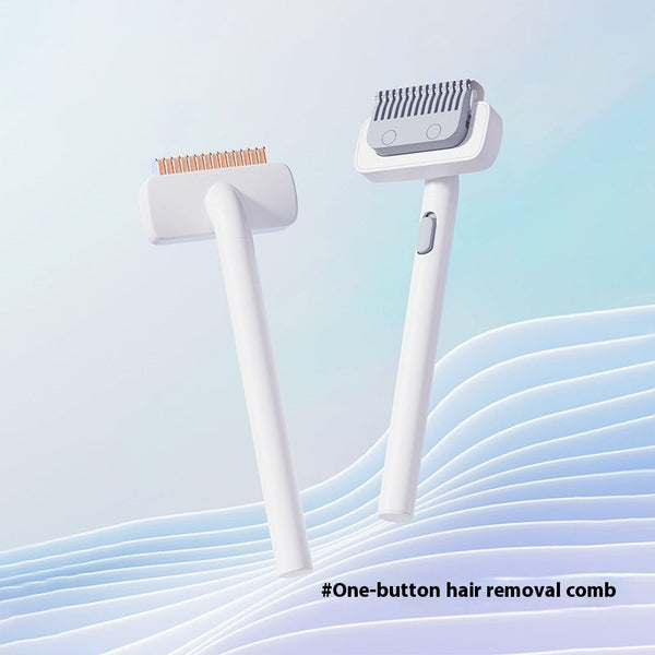 HKM-6166973 Pet Hair Unknotting Comb for Dogs and Cats - Floating Design, ABS & Stainless Steel, 3.3cm x 6.6cm x 18.7cm
