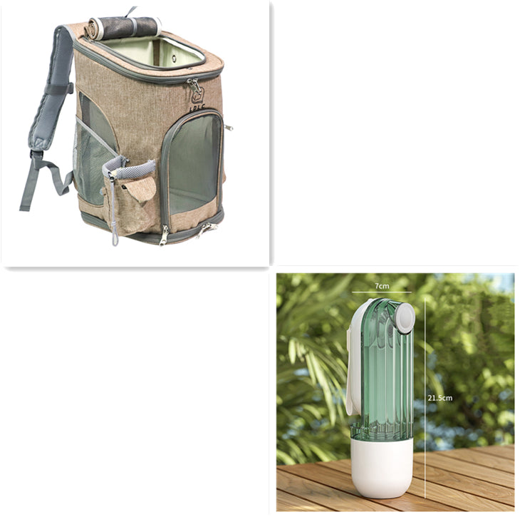 HKM-6167229 Portable 2-in-1 Pet Water Cup with Segment Design for Dog Walking, Non-Toxic and Easy to Clean