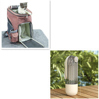 HKM-6167229 Portable 2-in-1 Pet Water Cup with Segment Design for Dog Walking, Non-Toxic and Easy to Clean
