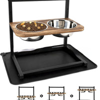 HKM-6167357 Elevate Feeding Time with Stylish 5-Inch, 9-Inch, and 13-Inch Black Dog Food and Water Bowls Set