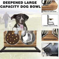 HKM-6167357 Elevate Feeding Time with Stylish 5-Inch, 9-Inch, and 13-Inch Black Dog Food and Water Bowls Set