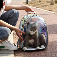 HKM-6167613 Pawful Laser Travel Backpack for Small Dogs and Cats