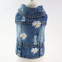 HKM-6167741 Embroidered Denim Skirt for Dogs in Plaid Designs, Multiple Sizes Available