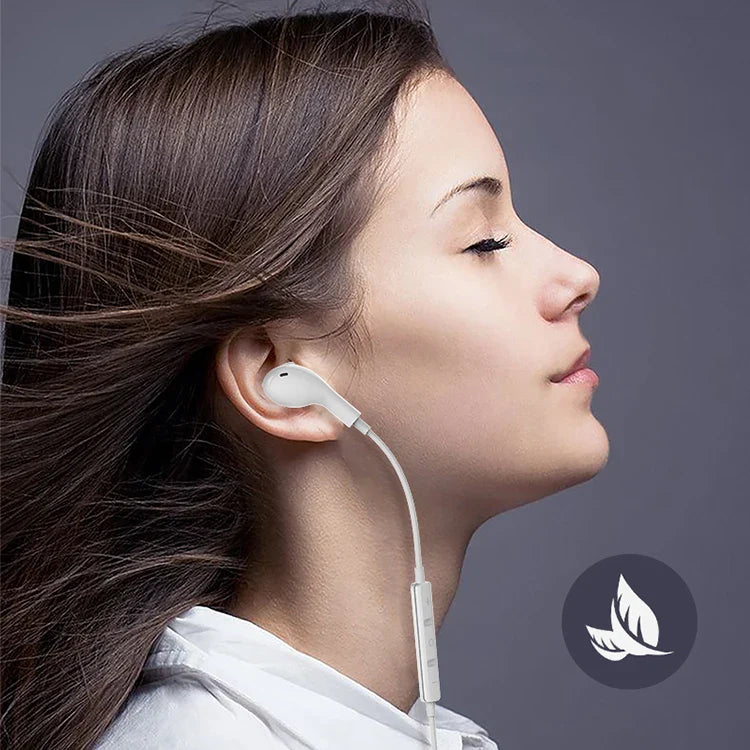 HKM-616787 Wired 3.5mm Earbuds with Microphone and Volume Control for iPhone