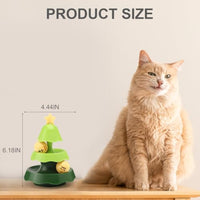 HKM-6168637 Tree-Shaped Interactive Cat Toy with Catnip Balls - 2-Level Roller Track for Indoor Cats