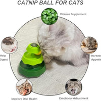 HKM-6168637 Tree-Shaped Interactive Cat Toy with Catnip Balls - 2-Level Roller Track for Indoor Cats