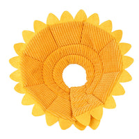 HKM-6169149 Pet Sunflower Collar Postoperative Protection Ring - Soft Cloth, Yellow, Multi-Size Options