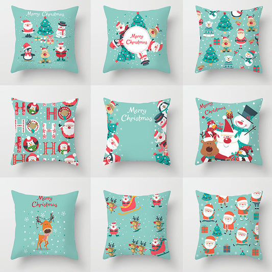 HKM-616915 Christmas Cartoon Pillowcase Cover in Polyester for Home and Outdoor Decor