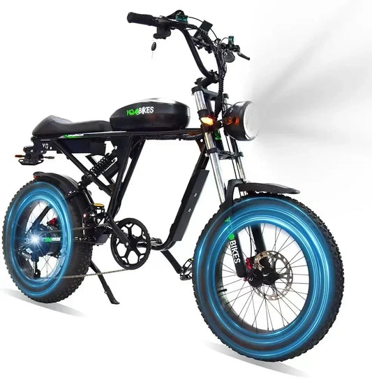 HKM-617107 1000W Electric Bike for Adults, 60KM/H Fat Tire Beach & Mountain Bicycle with Hydraulic Brake and 7-Speed Gears