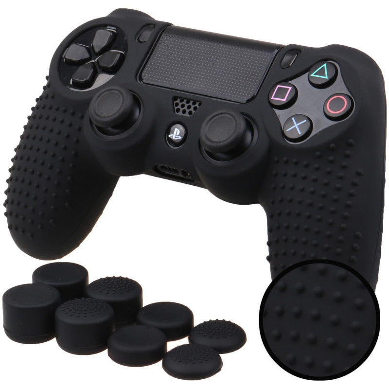 HKM-617107 Silicone Non-Slip Case Cover for PS4 DualShock 4 Controllers with Joystick Caps