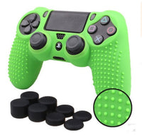 HKM-617107 Silicone Non-Slip Case Cover for PS4 DualShock 4 Controllers with Joystick Caps