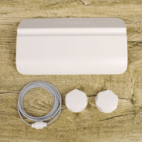 HKM-6171325 Pet Self-Opening Auxiliary Door - White Plastic Door for Pets, Automatic Closing Feature