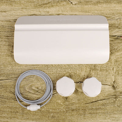 HKM-6171325 Pet Self-Opening Auxiliary Door - White Plastic Door for Pets, Automatic Closing Feature