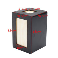 HKM-6172605 Cat Memorial Wooden Urn Box in Black - Natural Wood Pet Keepsake