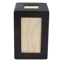 HKM-6172605 Cat Memorial Wooden Urn Box in Black - Natural Wood Pet Keepsake