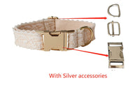 HKM-6172989 Lace Pet Collar with Adjustable Metal Buckle for Year-Round Comfort
