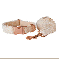 HKM-6172989 Lace Pet Collar with Adjustable Metal Buckle for Year-Round Comfort