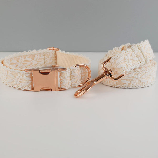 HKM-6172989 Lace Pet Collar with Adjustable Metal Buckle for Year-Round Comfort