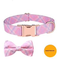 HKM-6173117 Rose Gold Bow Collar for Pets - Various Colors and Designs