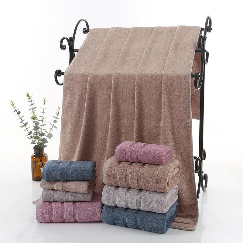 HKM-617363 Bamboo Fiber Bath Towel – Super Absorbent, Soft, Available in Blue, Purple, Gray, and Brown (70x140 cm)