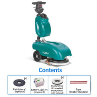 HKM-617363 Fully Automatic Three-in-One Commercial Floor Cleaner with Battery Operated Sweeping Function